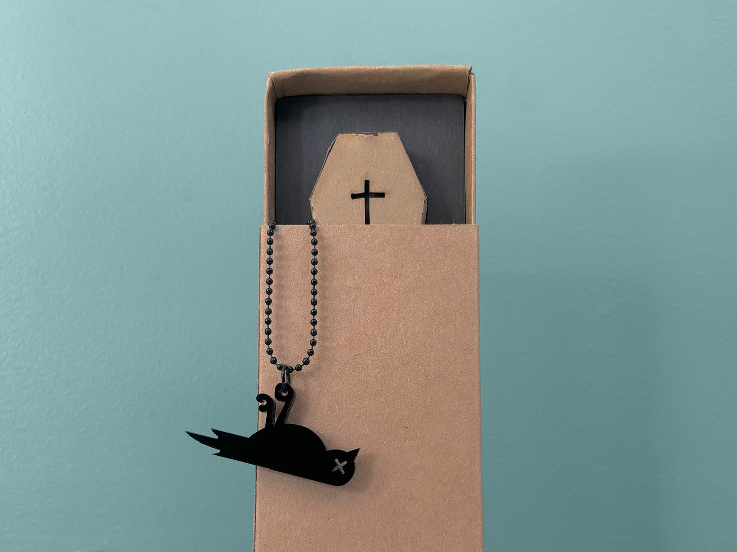 Dooie Mus ketting zwart