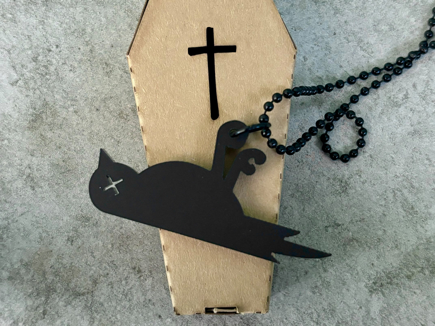 Dooie Mus ketting zwart