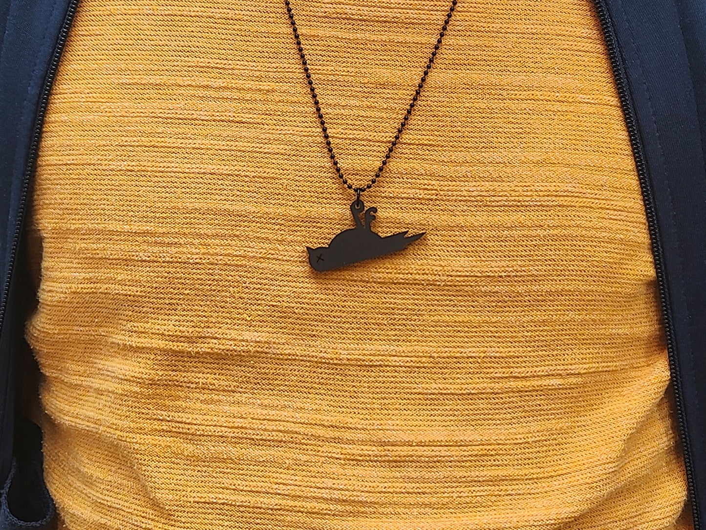 Dooie Mus ketting zwart